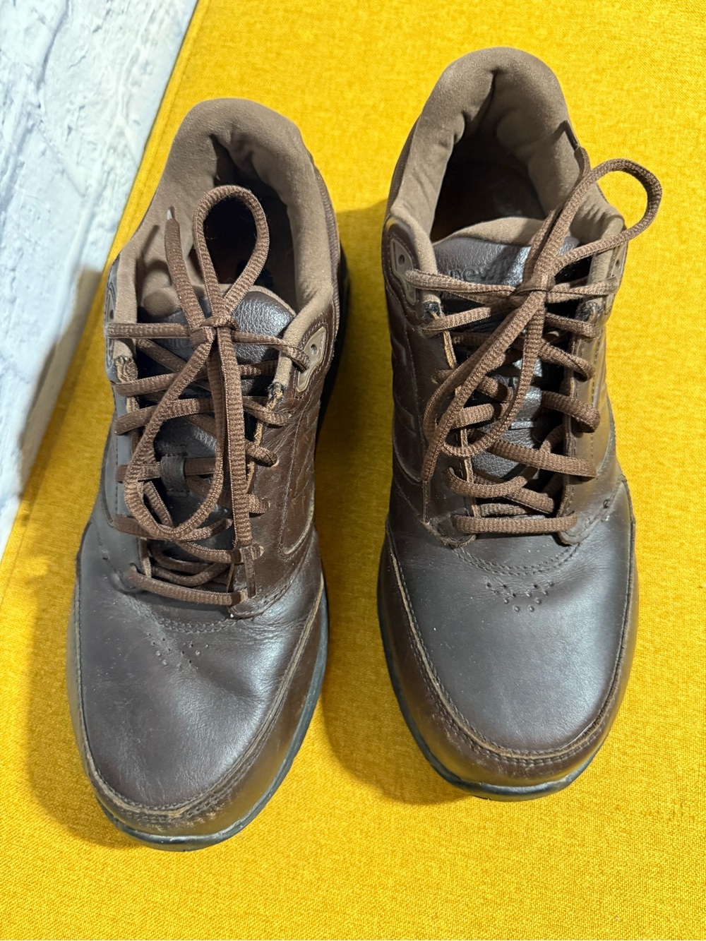New Balance 928 Brown Leather Walking Shoes Men’s 9.5 WIDE 2E Comfort Rollbar - Picture 5 of 12
